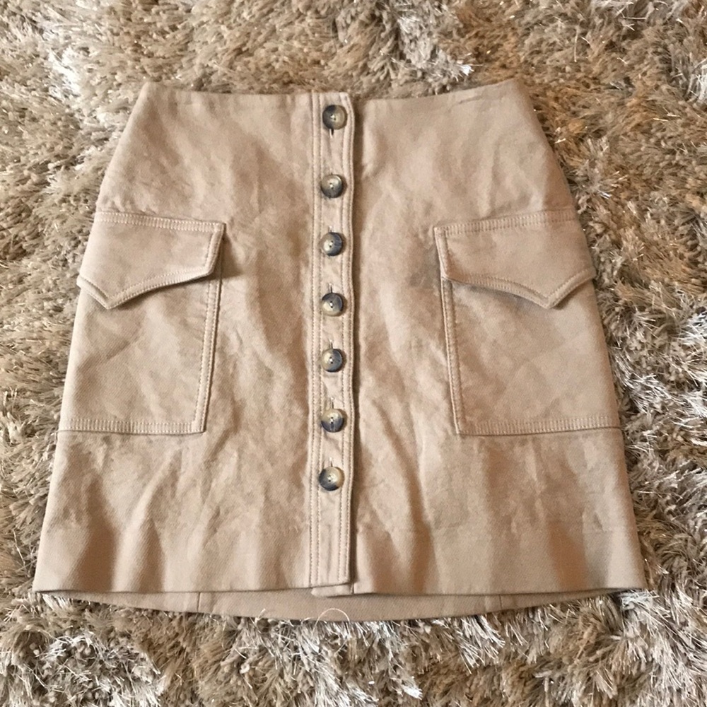 Paris Atelier & Other Stories Tan Cargo Skirt